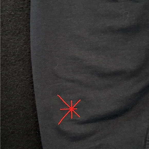 Lululemon Jogger Black Stretch French Cuff Ted Logo Mens Size XL